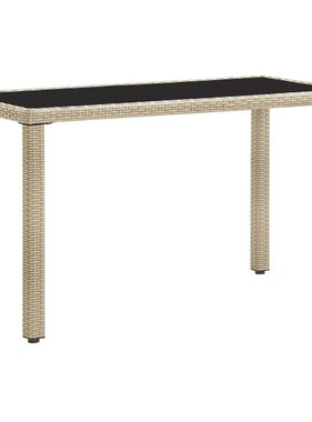 vidaXL Tuintafel 123x60x74 cm poly rattan grijs