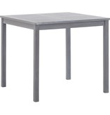 vidaXL Tuintafel 80x80x74 cm massief acaciahout grijs