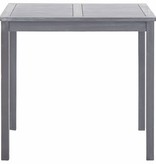 vidaXL Tuintafel 80x80x74 cm massief acaciahout grijs