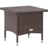 vidaXL Theetafel 50x50x47 cm poly rattan bruin