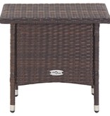 vidaXL Theetafel 50x50x47 cm poly rattan bruin