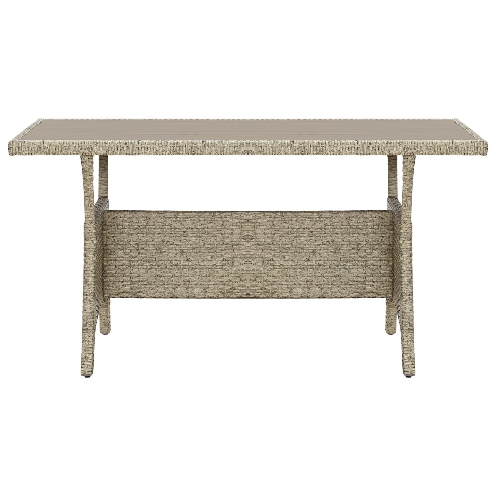 VidaXL Tuintafel 130x70x66 cm poly rattan grijs