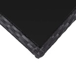 vidaXL 3-delige Bistroset met kussens poly rattan zwart