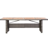 VidaXL 9-delige Tuinset met kussens poly rattan grijs