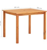 vidaXL Tuintafel 90x90x74 cm massief acaciahout