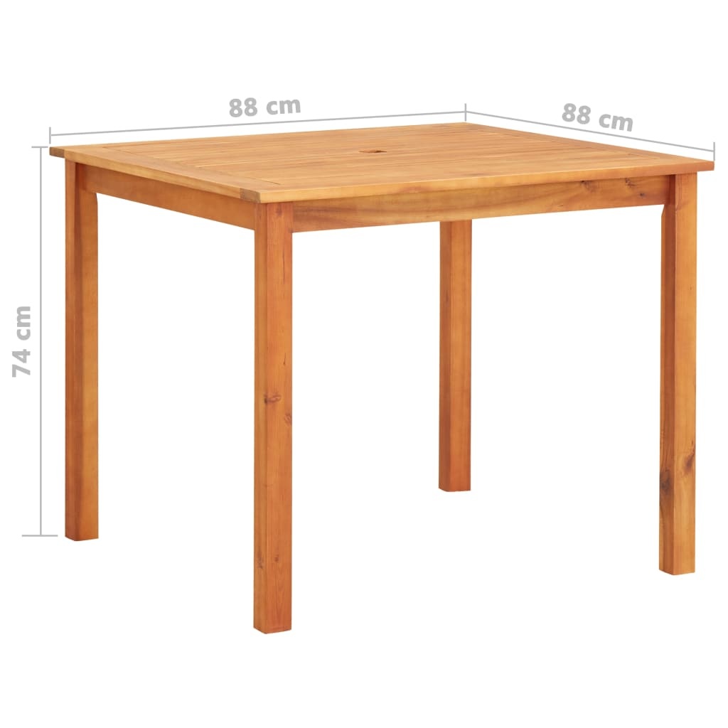 vidaXL Tuintafel 90x90x74 cm massief acaciahout