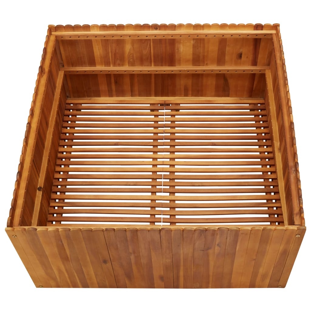 VidaXL Plantenbak verhoogd 100x100x50 cm massief acaciahout
