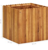 vidaXL Plantenbak verhoogd 50x50x50 cm massief acaciahout