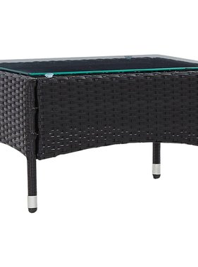 vidaXL Salontafel 60x40x36 cm poly rattan zwart