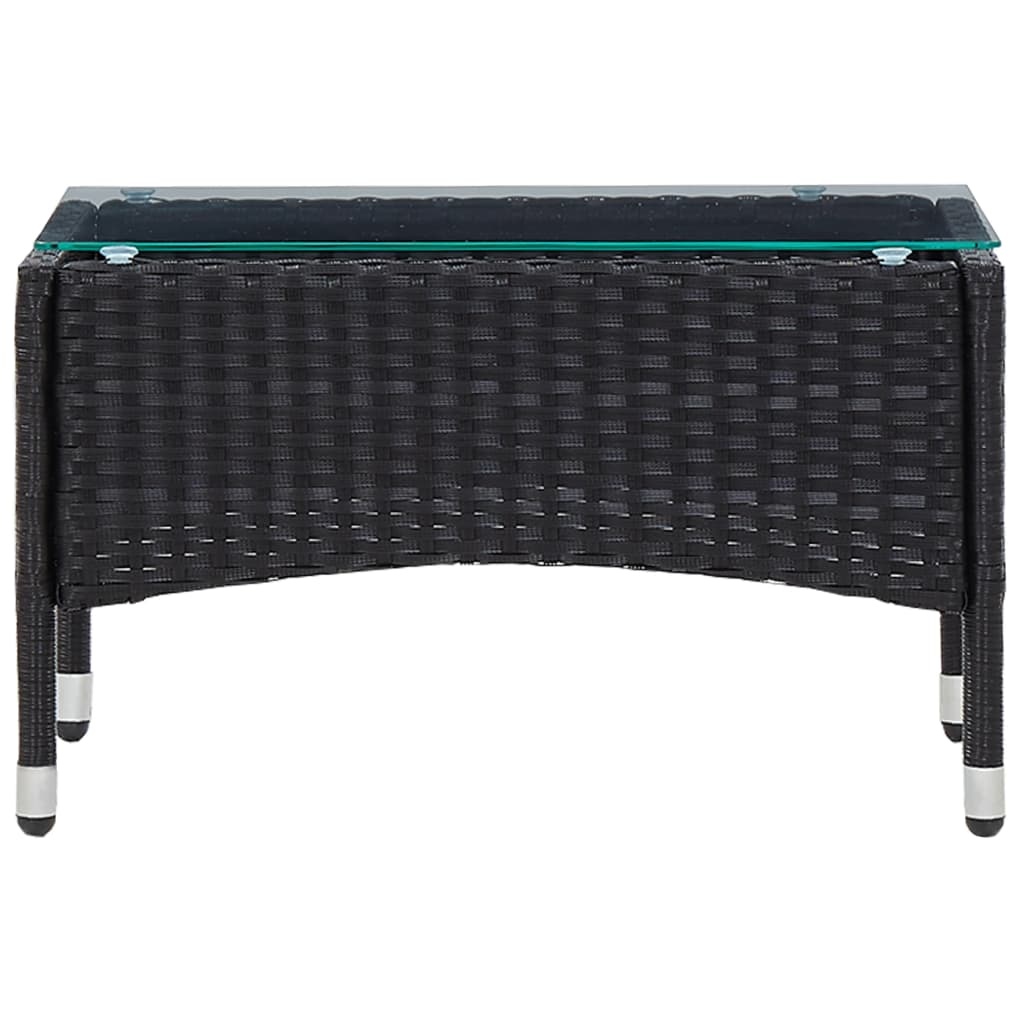 vidaXL Salontafel 60x40x36 cm poly rattan zwart