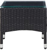 vidaXL Salontafel 60x40x36 cm poly rattan zwart