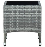VidaXL Tuintafel 40x40x45 cm poly rattan grijs