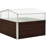 VidaXL Tuinkas 100x100x85 cm gegalvaniseerd staal bruin