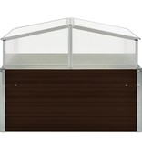 VidaXL Tuinkas 100x100x85 cm gegalvaniseerd staal bruin