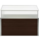 VidaXL Tuinkas 100x100x85 cm gegalvaniseerd staal bruin