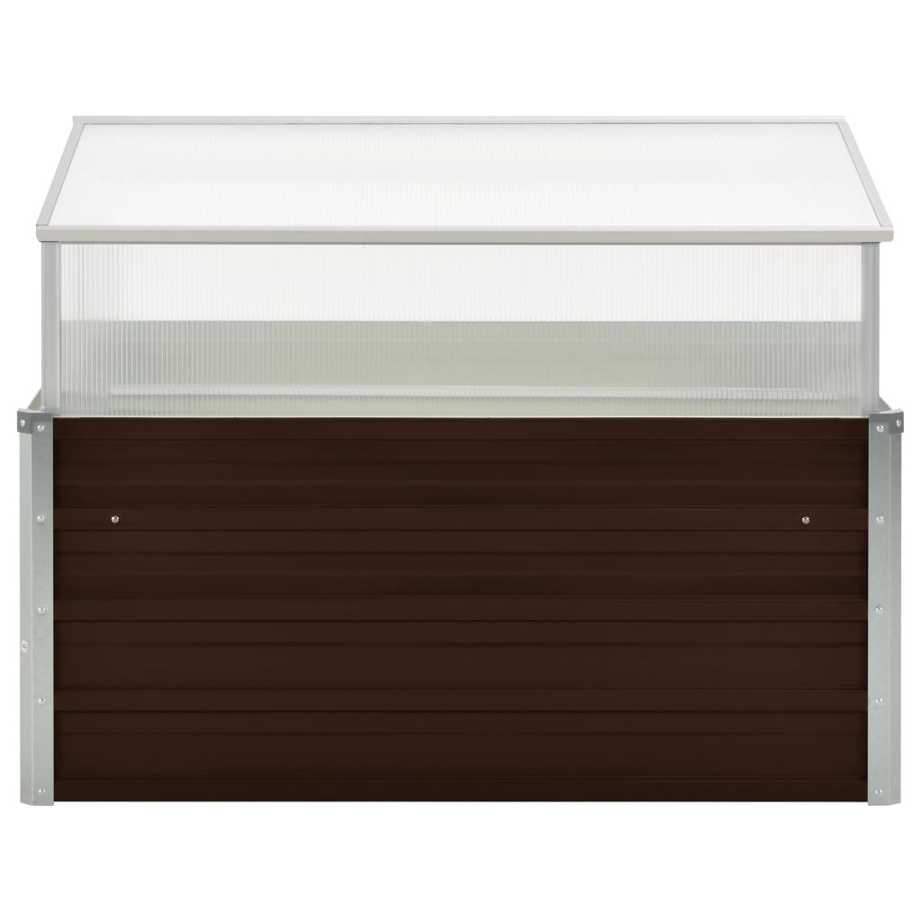 VidaXL Tuinkas 100x100x85 cm gegalvaniseerd staal bruin