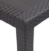 vidaXL Tuintafel 150x90x72 cm rattan-look kunststof bruin