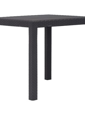 vidaXL Tuintafel 79x79x72 cm rattan-look kunststof bruin