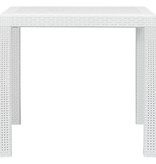 vidaXL Tuintafel 79x79x72 cm rattan-look kunststof wit