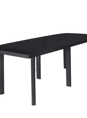 vidaXL Tuintafel 216x90x72 cm kunststof antraciet