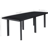 vidaXL Tuintafel 216x90x72 cm kunststof antraciet