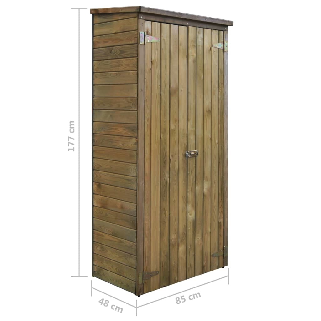 vidaXL Tuinschuur 85x48x177 cm grenenhout