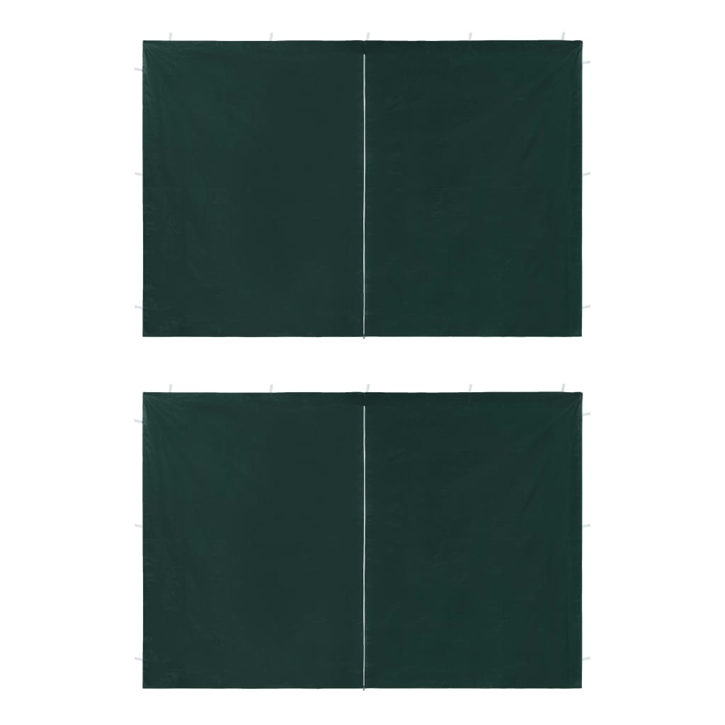 VidaXL Tentwanden 2 st met ritssluiting PE groen