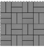 vidaXL Terrastegels 30x30 cm 1 m² HKC zwart 11 st