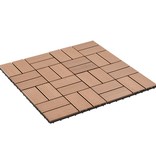 vidaXL 11 st Terrastegel 30x30 cm 1 m² HKC bruin