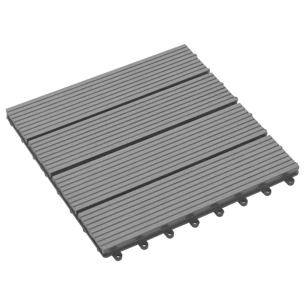 VidaXL Terrastegels 30x30 cm 1 m² HKC zwart 11 st
