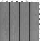 vidaXL Terrastegels 30x30 cm 1 m² HKC zwart 11 st