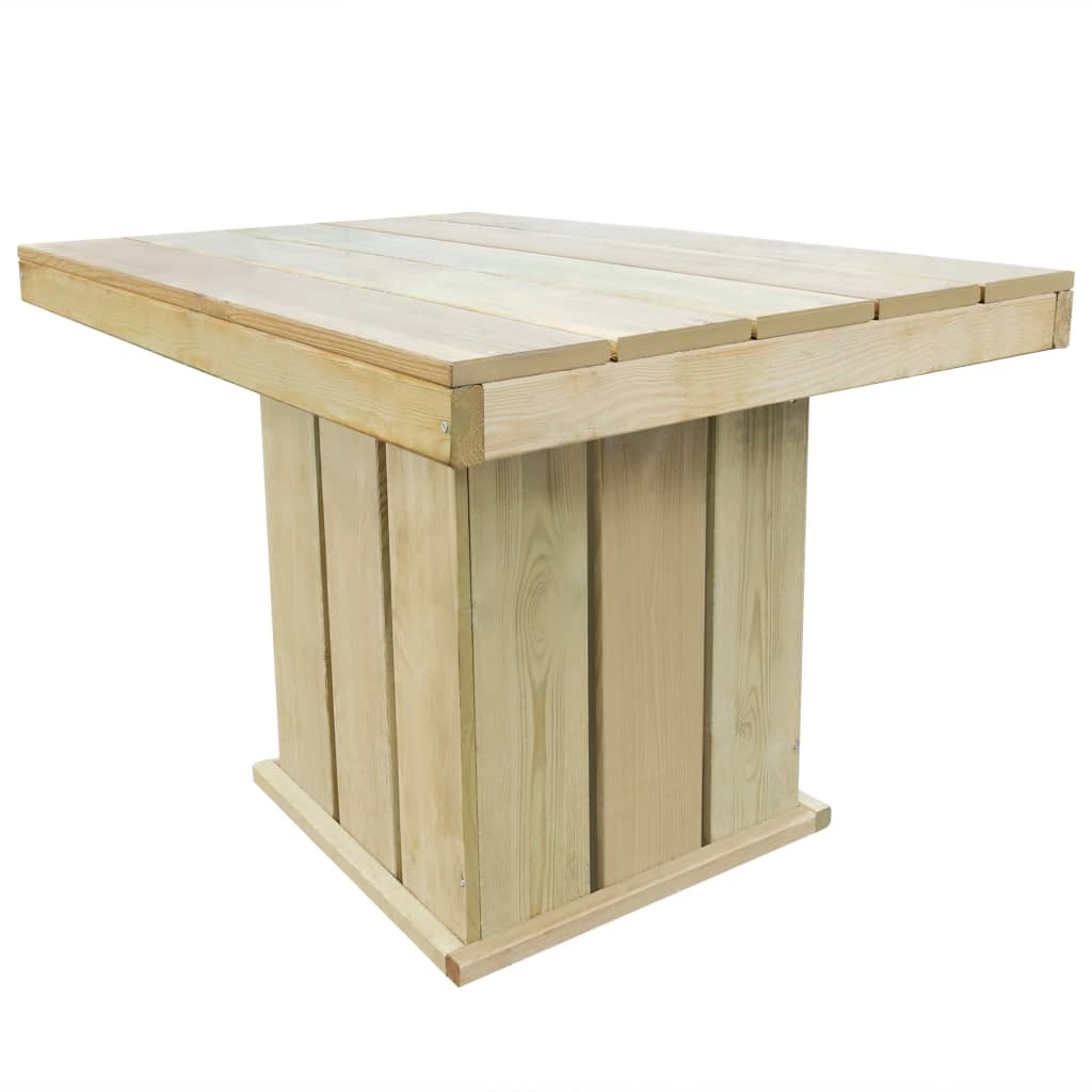 vidaXL Tuintafel 110x75x74 cm FSC geïmpregneerd grenenhout