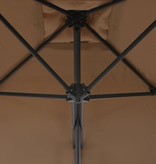 VidaXL Parasol met stalen paal 300 cm taupe