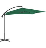 vidaXL Zweefparasol met stalen paal 250x250 cm groen