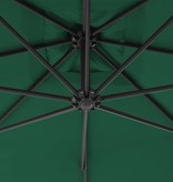 VidaXL Zweefparasol met stalen paal 250x250 cm groen