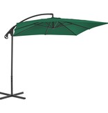 vidaXL Zweefparasol met stalen paal 250x250 cm groen