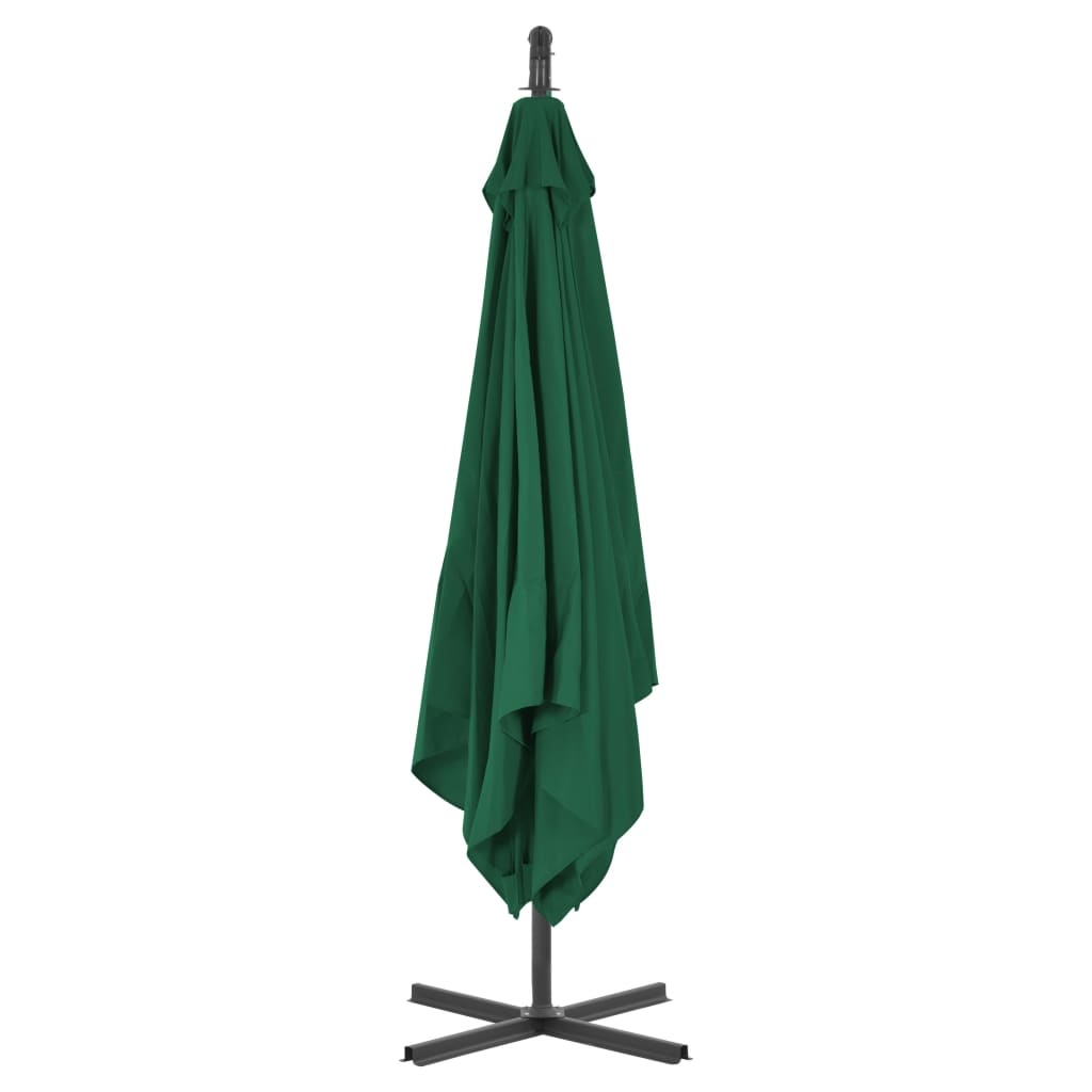 vidaXL Zweefparasol met stalen paal 250x250 cm groen