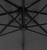 VidaXL Zweefparasol met stalen paal 300 cm antraciet