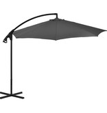 VidaXL Zweefparasol met stalen paal 300 cm antraciet