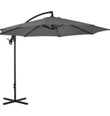 VidaXL Zweefparasol met stalen paal 300 cm antraciet