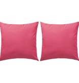 vidaXL Buitenkussens 60x60 cm roze 2 st