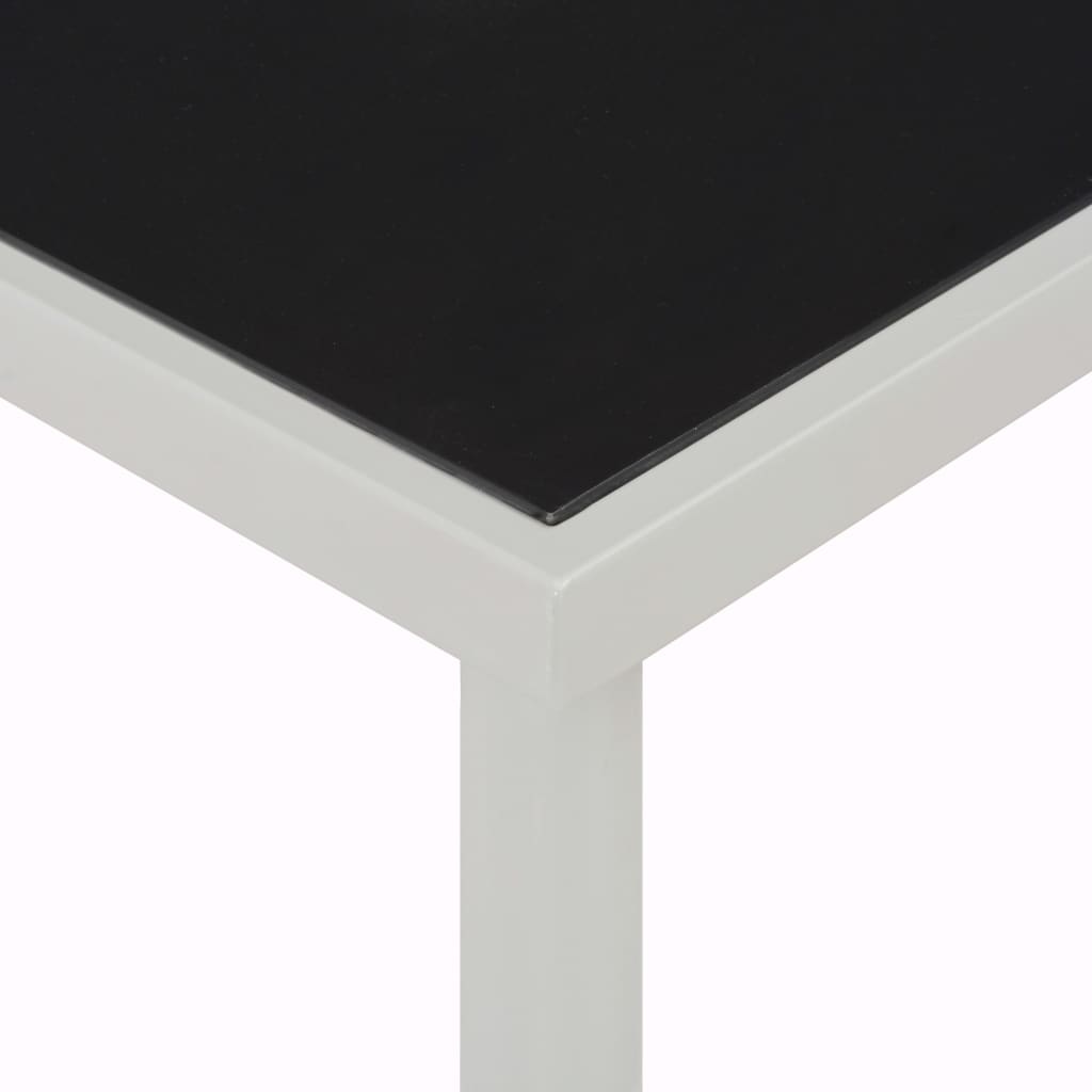 VidaXL Tuintafel 220x90x74,5 cm staal zwart