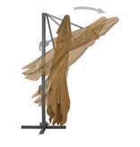 VidaXL Zweefparasol met aluminium paal 400x300 cm taupe