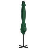 VidaXL Zweefparasol met aluminium paal 250x250 cm groen