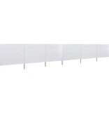 VidaXL Windscherm 6-panelen 800x80 cm stof wit