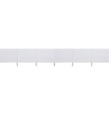 VidaXL Windscherm 6-panelen 800x80 cm stof wit
