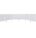 VidaXL Windscherm 6-panelen 800x80 cm stof wit