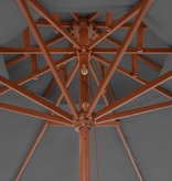 VidaXL Parasol dubbeldekker met houten paal 270 cm antraciet