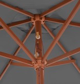 VidaXL Parasol met houten paal 270 cm antraciet