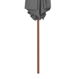 VidaXL Parasol met houten paal 270 cm antraciet
